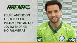 EXCLUSIVO: Felipe Anderson quer repetir protagonismo de Endrick no Palmeiras | Arena SBT (14/10/24)