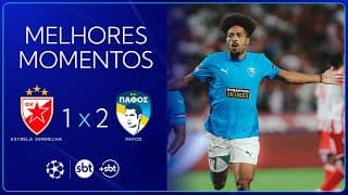 Estrela Vermelha 1 x 2 Pafos FC - Melhores momentos, com Tiago Leifert | Champions League 2025/26