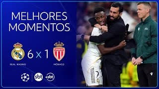 Aula de futebol! Real Madrid 6 x 1 Mônaco - Melhores momentos | Champions League 2025/26