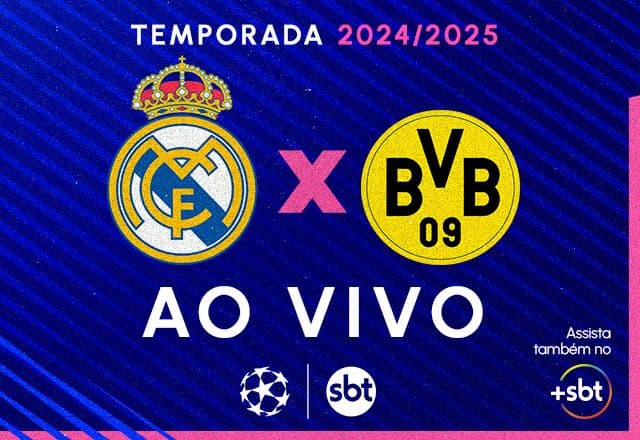 Ao vivo: assista Real Madrid x Borussia Dortmund pela Champions League