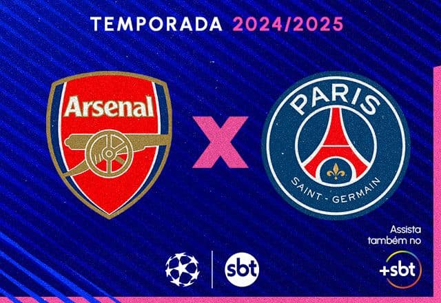 SBT transmite Arsenal x PSG pela semifinal da Champions League