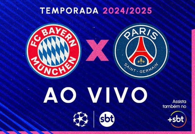 SBT transmite Bayern de Munique x PSG pela Champions League