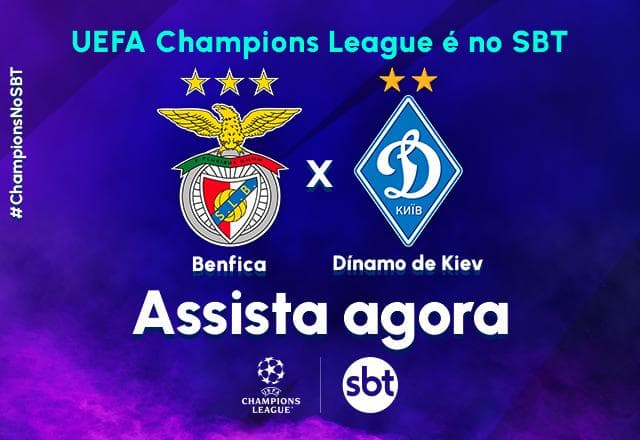 Ao vivo: assista Benfica x Dínamo de Kiev pela Champions League
