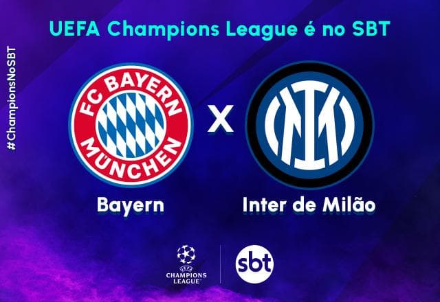 SBT transmite Bayern de Munique x Inter de Milão pela Champions League