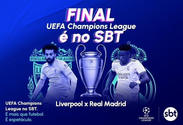 SBT transmite Liverpool x Real Madrid pela final da Champions League