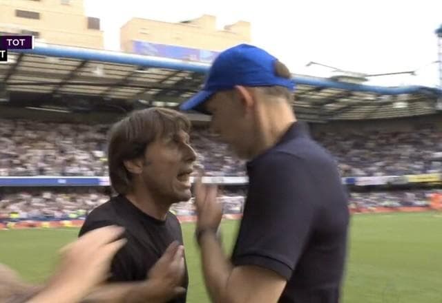 Thomas Tuchel e Antonio Conte brigam em Chelsea x Tottenham