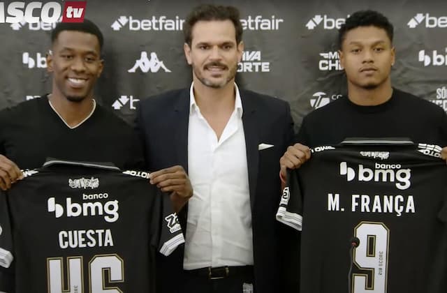 Carlos Cuesta e Matheus França são oficialmente apresentados pelo Vasco