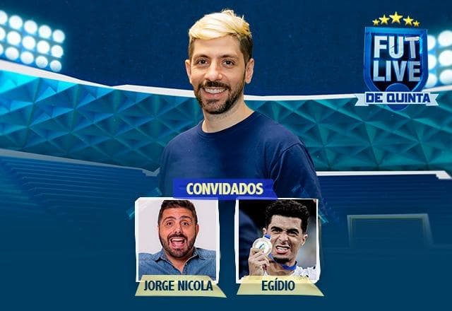 Futlive de Quinta com Rudy Landucci recebe Jorge Nicola e Egídio