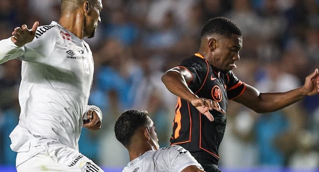 Gabigol marca nos acréscimos e Santos e Corinthians ficam no empate