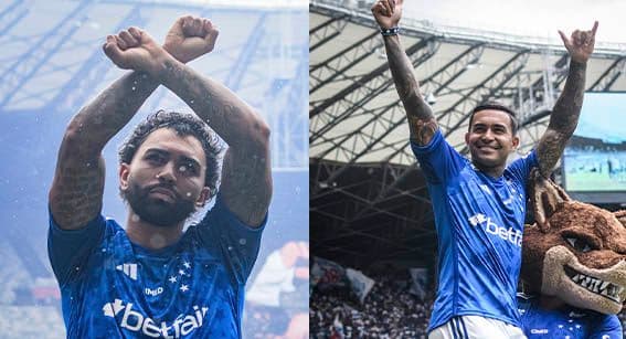 No Mineirão lotado, Cruzeiro apresenta Gabigol, Dudu  e mais quatro reforços