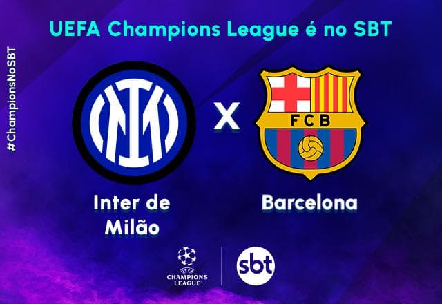 SBT transmite Inter de Milão x Barcelona pela Champions League
