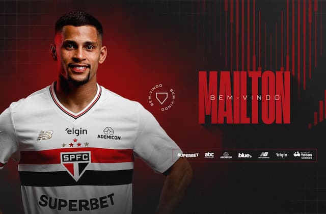 São Paulo anuncia a contratação do lateral-direito Maílton