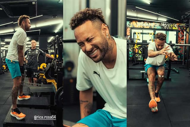 Neymar treina durante folga do elenco do Santos; confira fotos