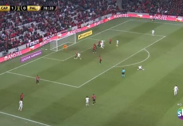 Rony manda de letra e quase faz golaço para o Palmeiras contra o Athletico-PR