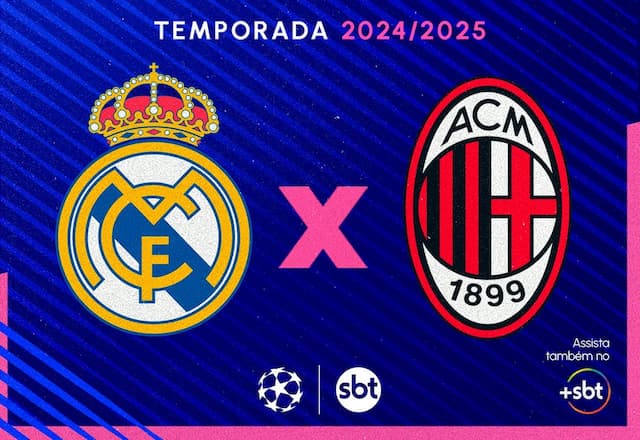 SBT transmite Real Madrid x Milan pela Champions League