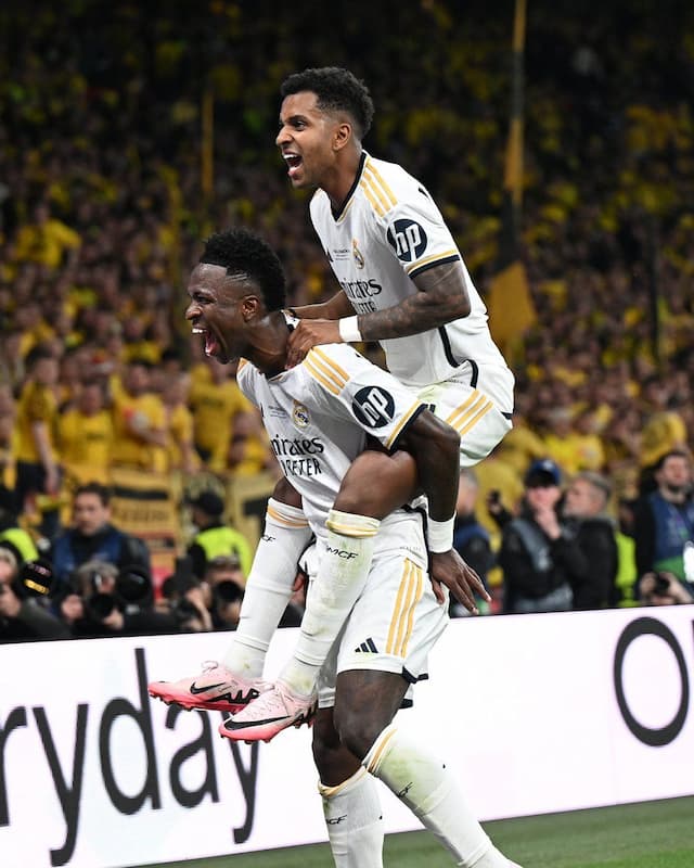 Com gol de Vini Jr, Real Madrid bate Borussia e conquista 15ª Champions League