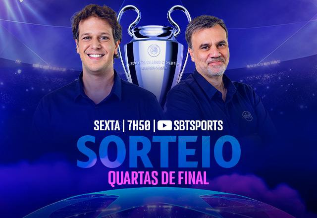 Imagem da noticia SBT Sports transmite sorteio das quartas de final da Champions 2023/24