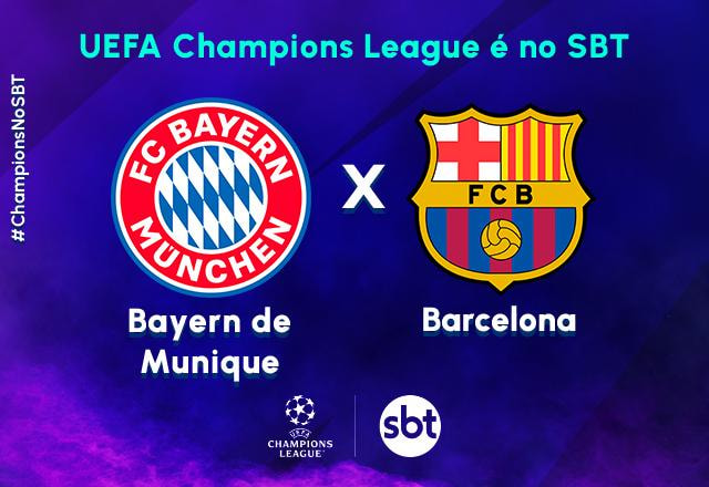 Imagem da noticia SBT transmite Bayern de Munique x Barcelona pela Champions League