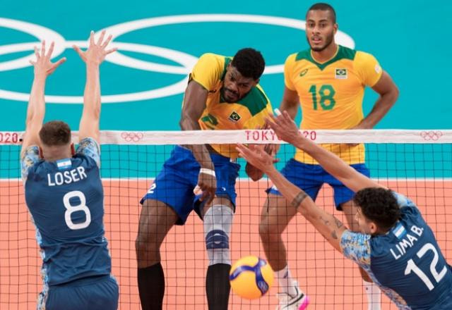 Imagem da noticia Olimpíadas: Brasil vence Argentina de virada no vôlei masculino