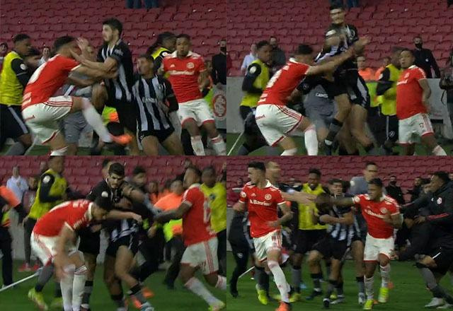 Imagem da noticia Lucas Piazon, do Botafogo, desloca o ombro em briga com jogadores do Inter