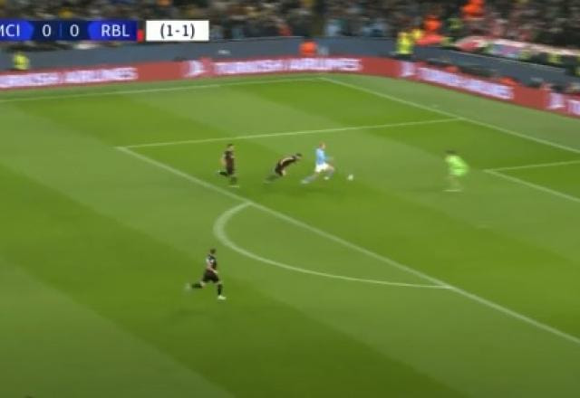Imagem da noticia Haaland ganha na corrida e quase abre o placar para o City contra o Leipzig
