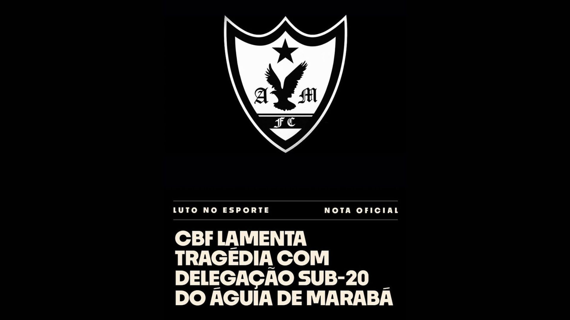 Imagem da noticia CBF lamenta acidente com time sub-20 do Águia de Marabá