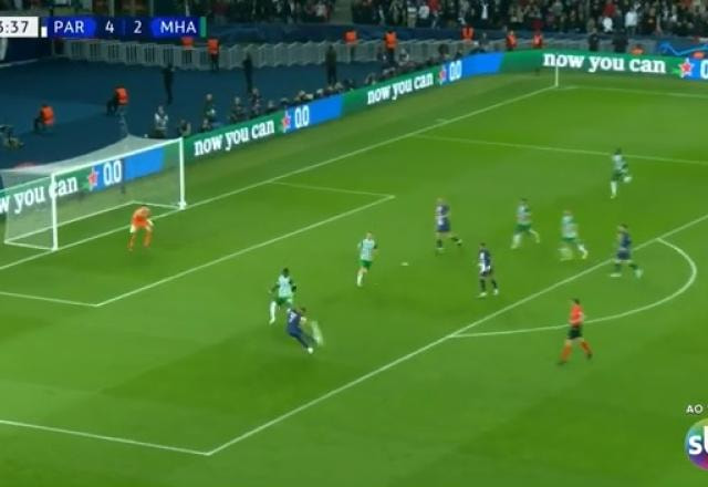 Mais um no ângulo! Mbappé faz o quinto do PSG contra o Maccabi Haifa