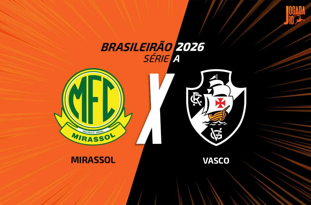 Imagem da noticia Mirassol x Vasco: onde assistir, escalações e arbitragem
