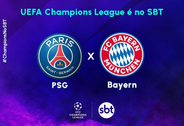 Imagem da noticia SBT transmite PSG x Bayern de Munique pelas oitavas da Champions