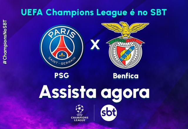 Ao vivo: assista PSG x Benfica pela Champions League