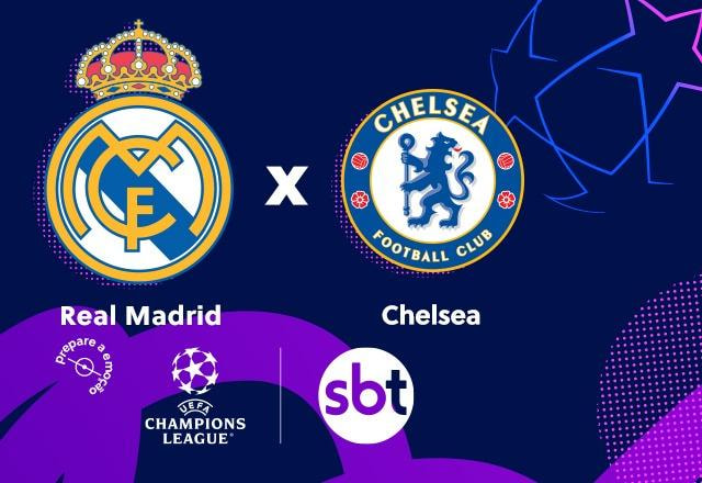 SBT transmite Real Madrid x Chelsea pelas quartas da Champions