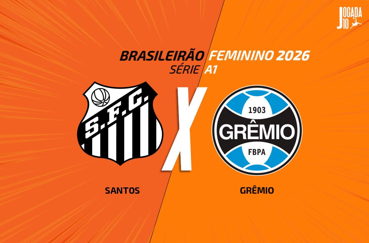 Imagem da noticia Santos x Grêmio, pelo Brasileirão Feminino: onde assistir, escalações e arbitragem