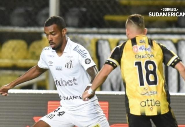 Imagem da noticia Santos leva gol contra, mas busca empate com Táchira na Sul-Americana