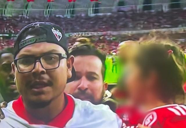 Imagem da noticia Internacional suspende torcedor que cometeu ato violento com criança no colo