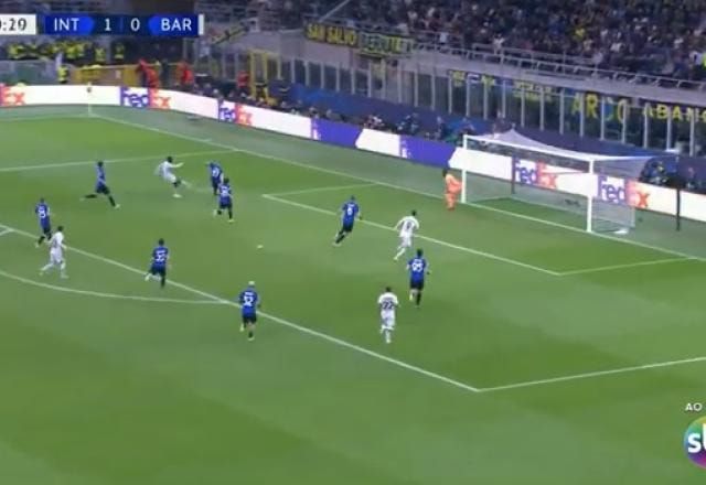 Imagem da noticia Na trave! Dembélé quase empata para o Barcelona contra a Inter de Milão
