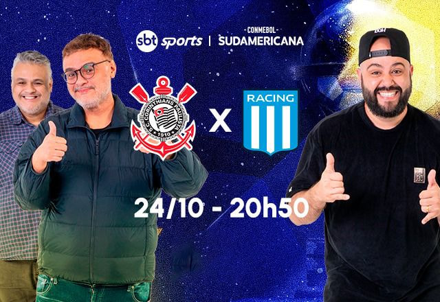 Imagem da noticia SBT Sports terá transmissão descontraída de Corinthians x Racing pela Sul-Americana