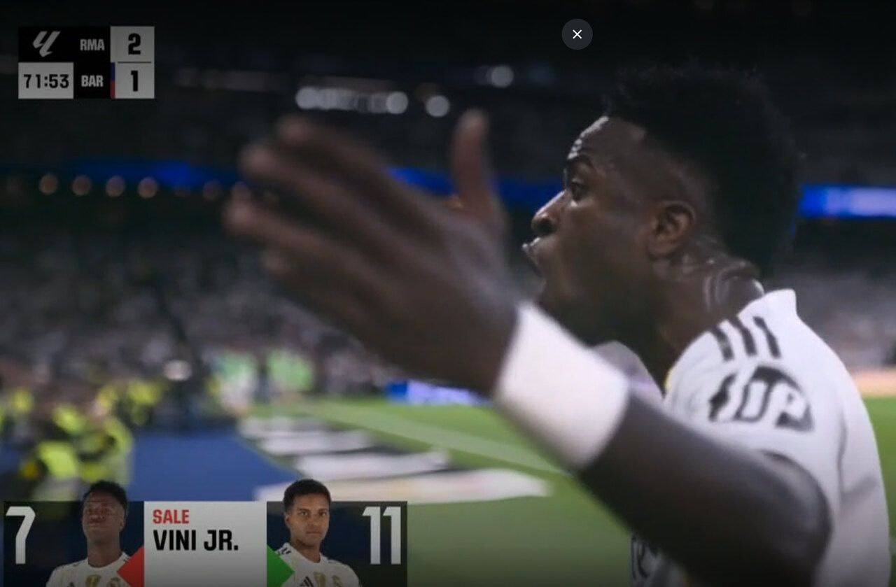 Imagem da noticia Vini Jr é substituído contra o Barça e se irrita com Xabi Alonso: “Eu? Vai tomar no...”