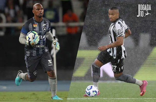 Torcida do Botafogo troca Freitas por Jefferson em bandeirão de ídolos Torcida do Botafogo troca Freitas por Jefferson em bandeirão de ídolos