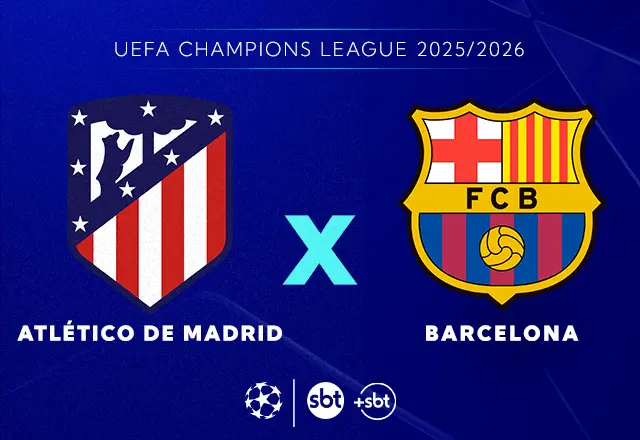 SBT transmite Atlético de Madrid x Barcelona nas quartas da Champions SBT transmite Atlético de Madrid x Barcelona nas quartas da Champions