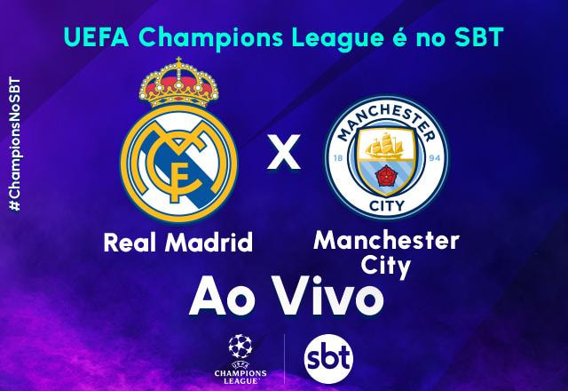 Imagem da noticia Ao vivo: assista Real Madrid x Manchester City pela Champions League
