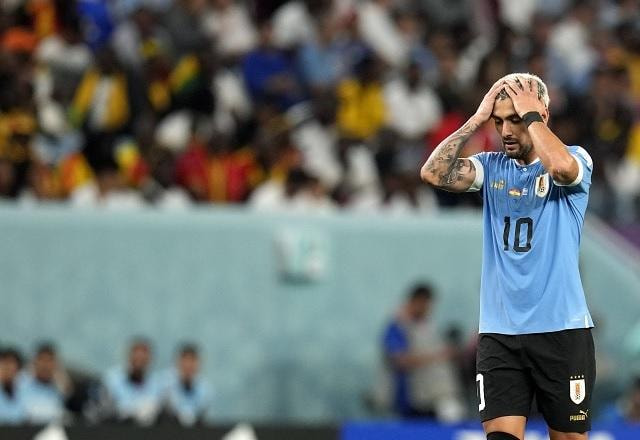 Imagem da noticia Arrascaeta brilha, Uruguai vence Gana, mas está eliminado da Copa