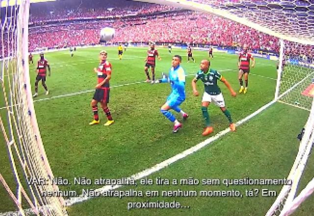 Imagem da noticia Áudio do VAR de gol do título do Palmeiras é divulgado: "Mayke não atrapalha o goleiro"