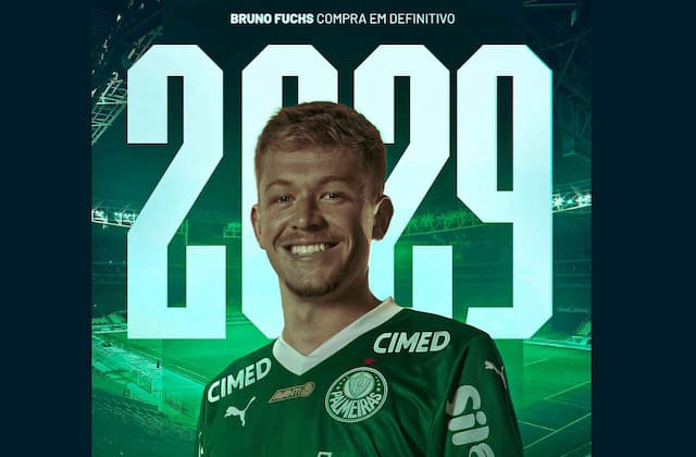 Palmeiras anuncia compra de Bruno Fuchs e garante zagueiro até 2029 Palmeiras anuncia compra de Bruno Fuchs e garante zagueiro até 2029