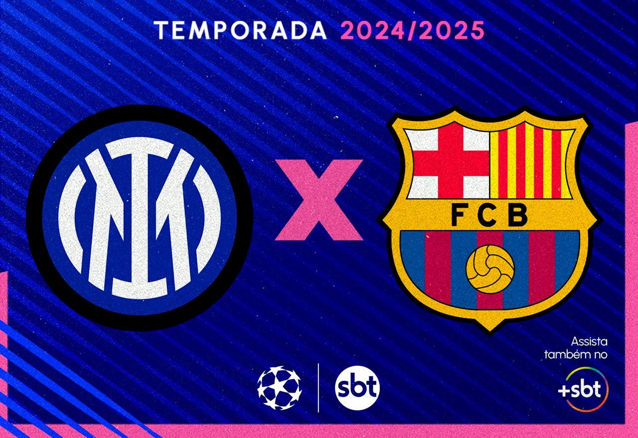 Imagem da noticia SBT transmite Inter de Milão x Barcelona pela Champions League