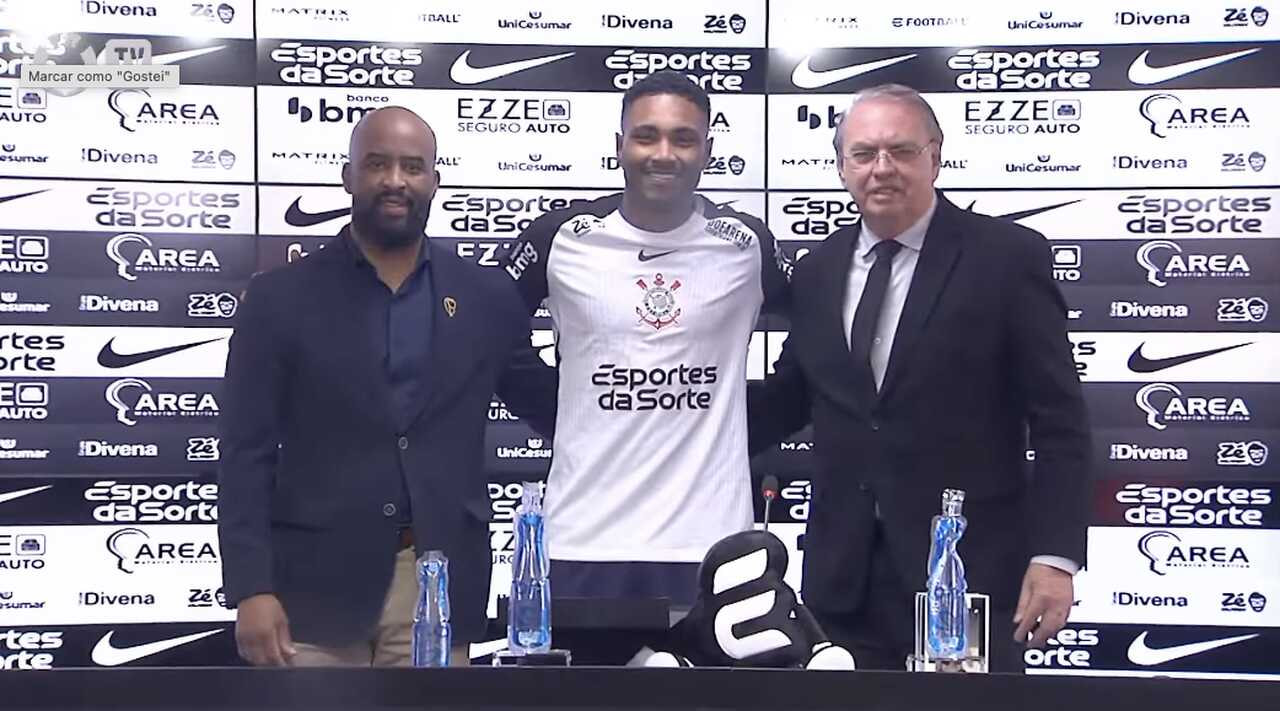 Imagem da noticia Vitinho é apresentado no Corinthians e projeta estreia: "Quero mostrar com atitudes"