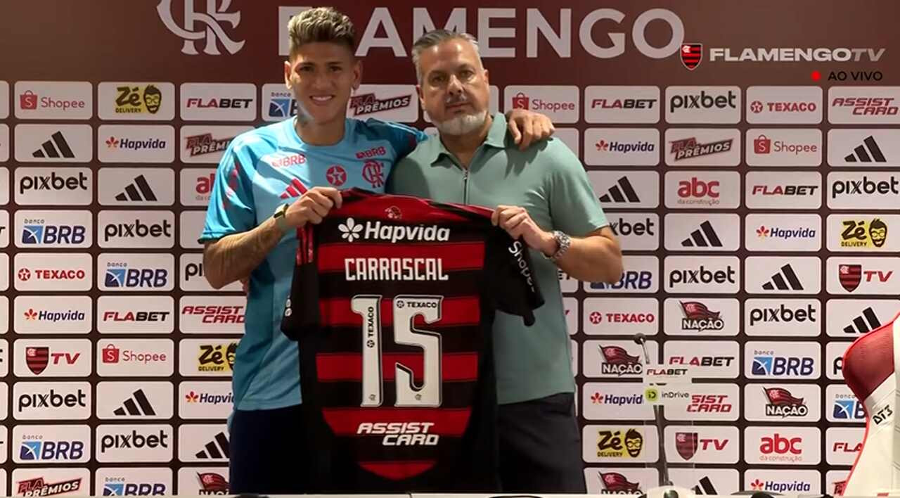 Imagem da noticia Em apresentação no Flamengo, Carrascal revela conversa com rivais