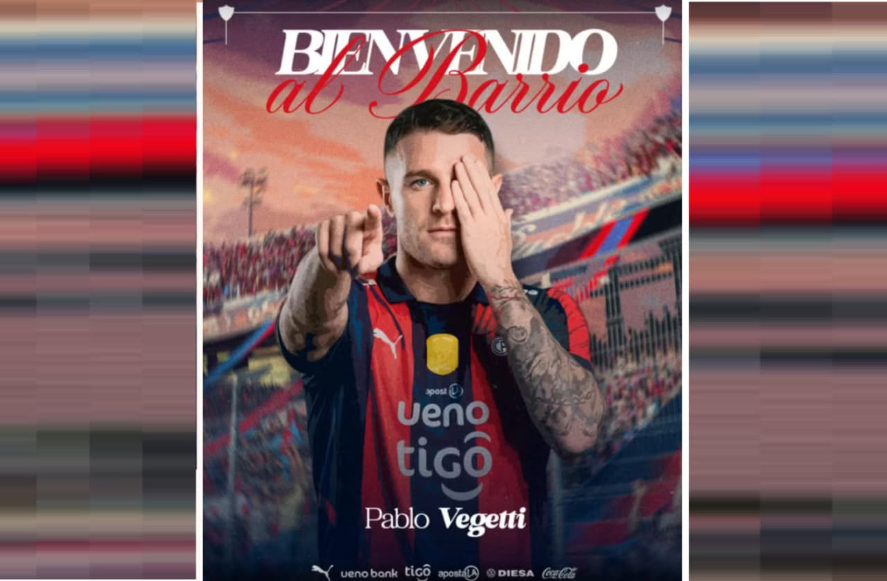 Imagem da noticia Cerro Porteño contrata Vegetti, que deixa o Vasco após quase três anos