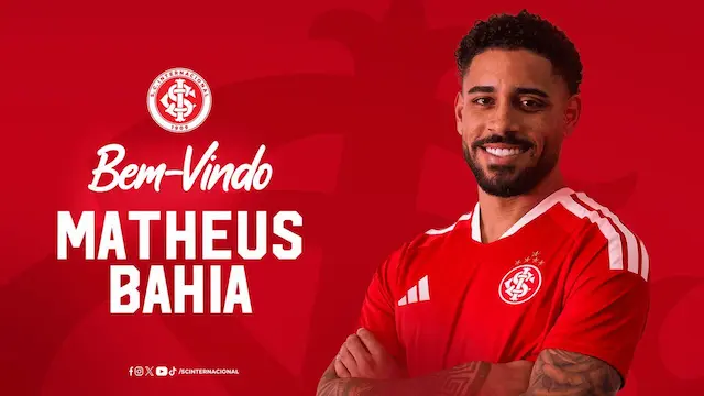 Internacional anuncia contratação do lateral Matheus Bahia