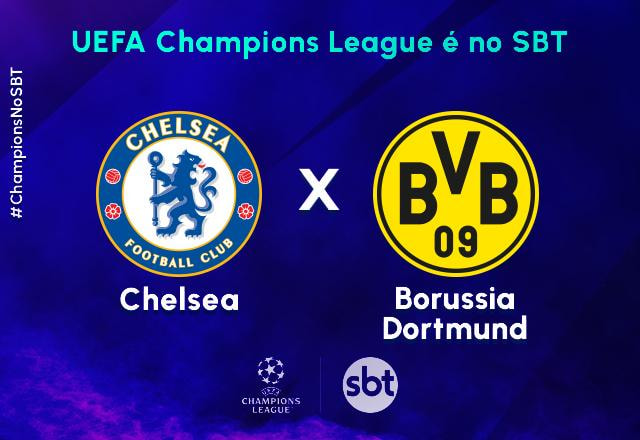 Imagem da noticia SBT transmite Chelsea x Borussia Dortmund pela Champions League
