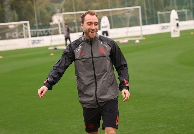 Imagem da noticia Eriksen comemora retorno à seleção dinamarquesa: "Feliz por estar aqui"